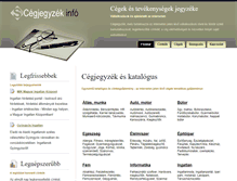 Tablet Screenshot of cegjegyzek.info